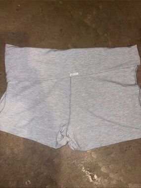 PINK Victoria's Secret Light Gray Fold-Over Waist Bike Shorts